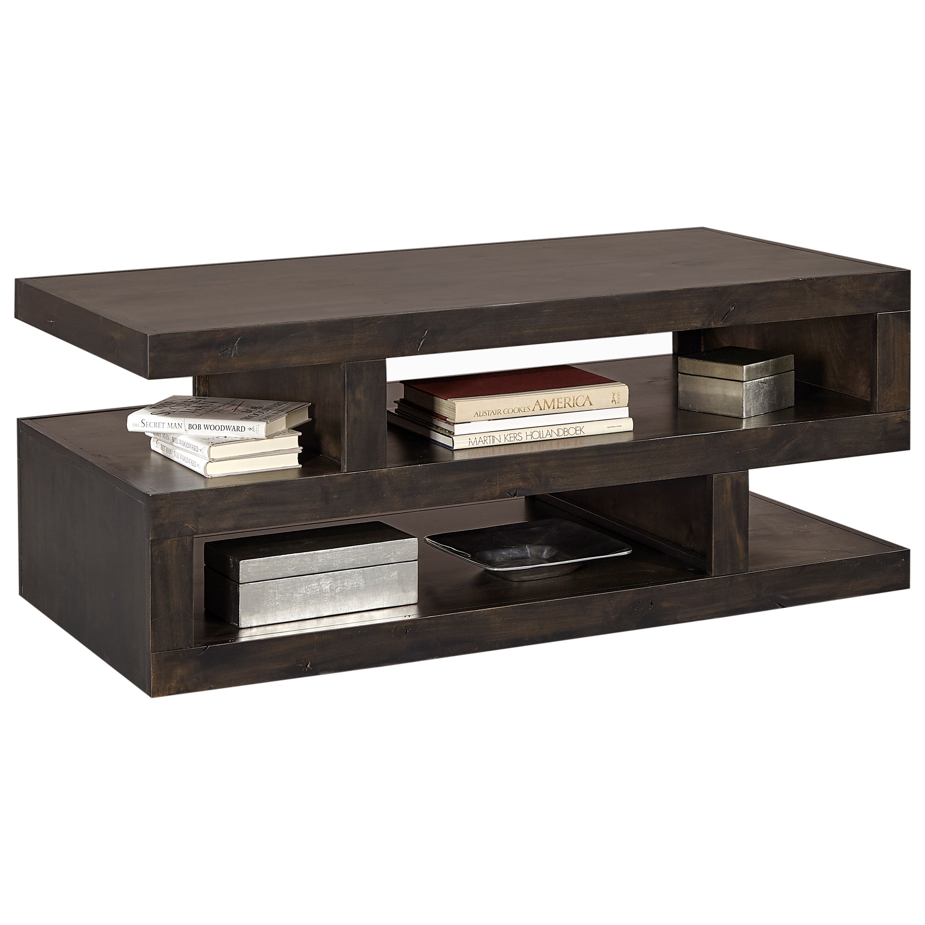 Aspenhome Avery Loft Contemporary Cocktail Table with Extra Shelf Space